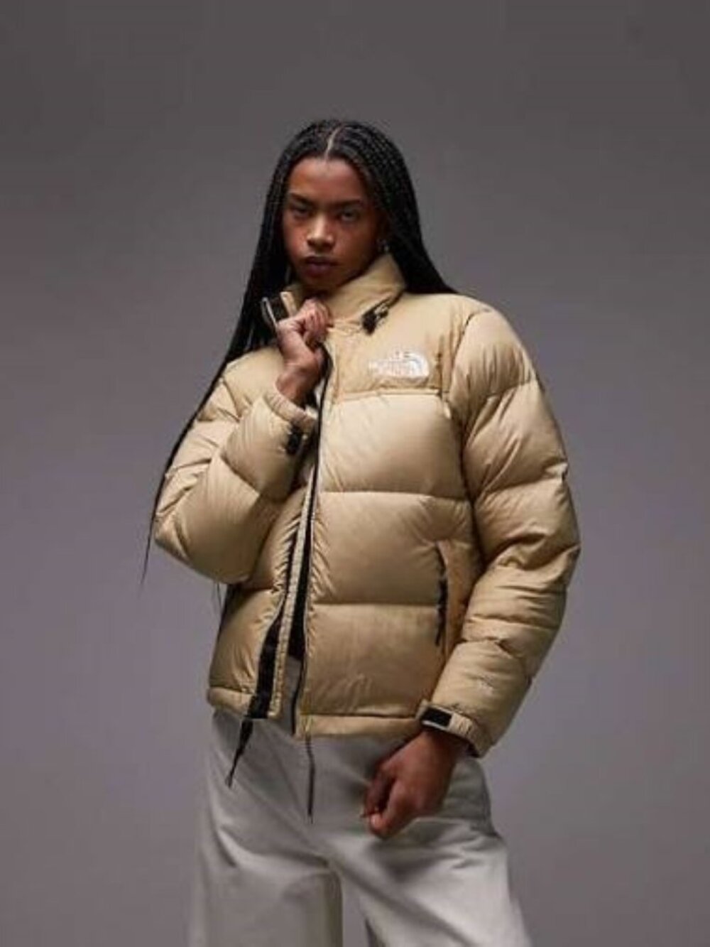 W Plus 1996 Retro Nuptse Jacket 'Khaki Stone' 2 XL